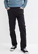 Lot de 2 pantalons droits taille élastiquée 100% coton, Regular, bonprix