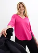 Shirt mit 3/4 Arm aus Viskose-Elasthan-Mix, bonprix