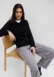 Strickpullover mit V-Ausschnitt, Langarm, bonprix