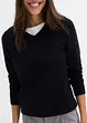 Strickpullover mit V-Ausschnitt, Langarm, bonprix