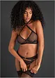 Soutien-gorge brassière + string + porte-jarretelles (ens. 3 pces), VENUS