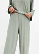 Pyjama avec un pantalon ample, aspect maille, bonprix