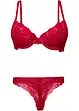 Soutien-gorge à coques et armatures + string (ens. 2 pces), bonprix