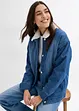 Veste en jean à col peluche, rembourré, bonprix