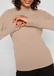 Basic Pullover mit Stehkragen mit recycelter Baumwolle, bonprix