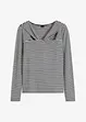 T-shirt manches longues avec détail sur le décolleté, bonprix