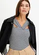 T-shirt manches longues avec détail sur le décolleté, bonprix