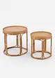 Lot de 2 tables d'appoint en rotin, bonprix