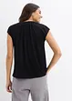 T-shirt à col tunisien en viscose mélangée, bonprix