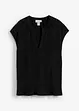 T-shirt à col tunisien en viscose mélangée, bonprix