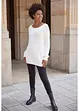 Pull en maille côtelée à encolure bateau, bonprix