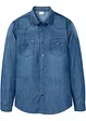 Jeanshemd aus reiner Baumwolle in Slim Fit, Langarm, bonprix