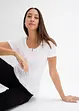 T-shirt col Henley, 100% coton, bonprix