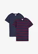 Lot de 2 T-shirts 100% coton, bonprix