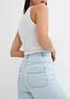 Jean Balloon taille haute et élastiquée, ultra doux, raccourci, bonprix