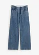 Jean large taille mi-haute à strass, bonprix