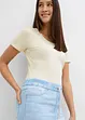 Jean large, taille mi-haute et élastiquée, bonprix