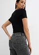 Jean large, taille haute, raccourci, bonprix