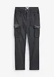 Stretch-Cargohose in gewaschener Optik, Straight, bonprix