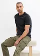 Pantalon cargo extensible, aspect délavé, Straight, bonprix