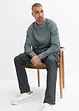 Stretch-Cargohose in gewaschener Optik, Straight, bonprix