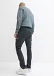Stretch-Cargohose in gewaschener Optik, Straight, bonprix