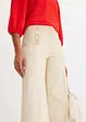 Wide Leg Hose aus Twill mit dekorativen Knöpfen, bonprix