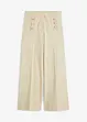 Wide Leg Hose aus Twill mit dekorativen Knöpfen, bonprix