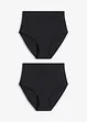 Lot de 2 slips sculptants sans couture, maintien léger, bonprix
