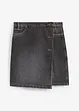 Jupe en jean style portefeuille, bonprix