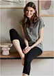 Lot de 2 T-shirts longs avec manches retroussées, bonprix