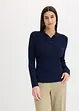 Ripp-Strickpullover mit Polokragen, bonprix