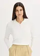 Ripp-Strickpullover mit Polokragen, bonprix