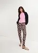 Pantalon taille haute en jersey de viscose à ceinture smockée, bonprix
