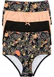 Lot de 4 slips taille haute, bonprix