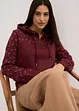 Kapuzensweatshirt mit Reißverschluss aus reiner Baumwolle, bonprix