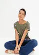 Bedrucktes Shirt mit Spitze, bonprix