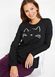 Langarmshirt mit Katzendruck, bonprix