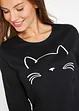 Langarmshirt mit Katzendruck, bonprix