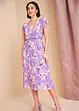 Robe midi imprimée en mesh, bonprix