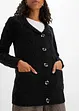 Longstrickjacke mit Schalkragen und Zopfmuster, bonprix