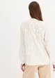 Blouse légèrement transparente avec applications florales, bonprix