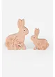 Lot de 2 figurines déco lapins, bonprix