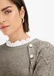 Robe en maille rehaussée de boutons décoratifs, bonprix