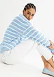 Gestreifter Pullover aus Viskosemix, bonprix