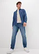 Jean extensible loose, en denim épais, coupe fuselée, bonprix