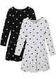 Shirtkleid (2er Pack) mit Bio-Baumwolle, bonprix