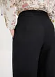 Pantalon à pinces aspect lin avec empiècement taille croisé, bonprix