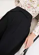 Pantalon à pinces aspect lin avec empiècement taille croisé, bonprix