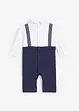 Jersey-Overall im klassischen Anzuglook mit Fliege aus reiner Baumwolle, bonprix